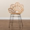 Baxton Studio Garan Modern Bohemian Natural Brown Rattan and Black Metal Counter Stool 212-12810-ZORO - alternate 6